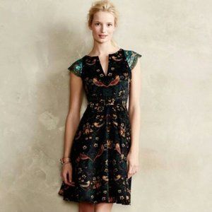 Anthropologie Eva Franco Larksong Corduroy Bird Dress -- Next to New